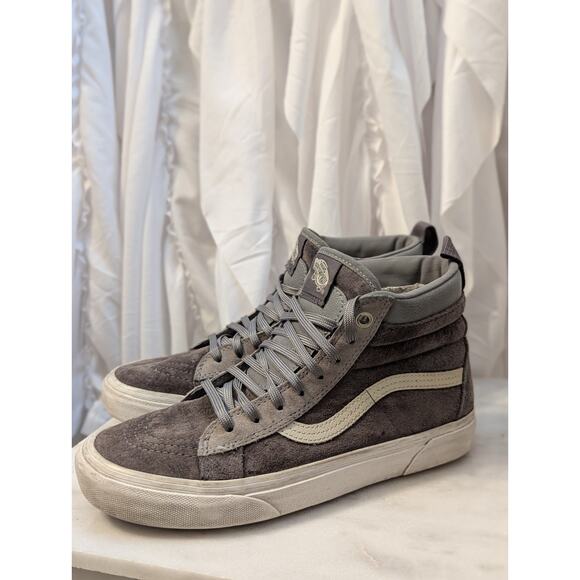 Vans Suede High Top Scotchgard (Rabbit/Frost Gray) Size Mens 6.5 Womens 8 UK 5.5 - Picture 3 of 10